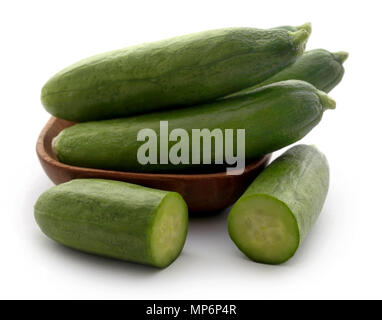 Snack cucumber over white background Stock Photo