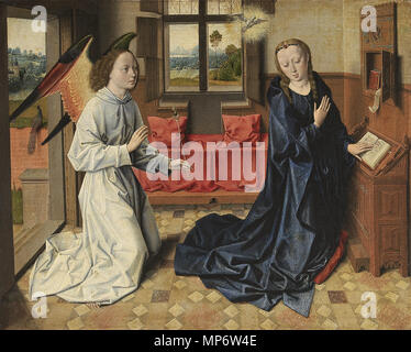 The Annunciation (c. 1480-1490) by an anonymous ( circle of Dirk Bouts ...