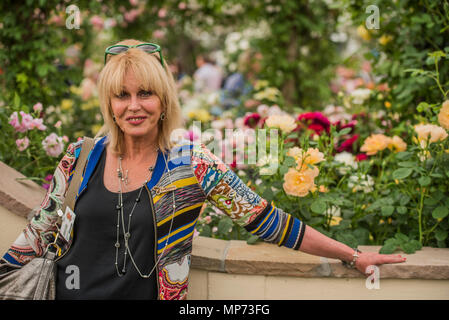 London, UK. 21st May 2018. Joanna Lumley - Press day at The RHS Chelsea Flower Show at the Royal Hospital, Chelsea. Credit: Guy Bell/Alamy Live News Stock Photo