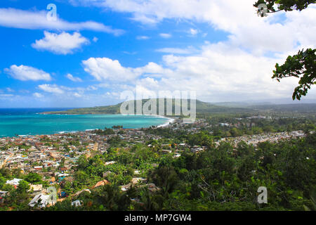 Panoramic view of Baracoa in the Guantanamo province, Cuba Stock Photo