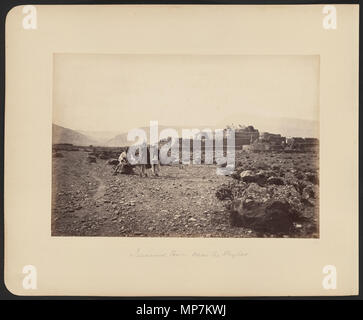 History of Afghanistan. 19th century. Khyber Pass and fort of Ali ...