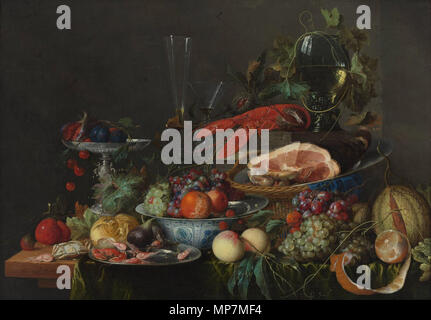 still life with ham lobster and fruit