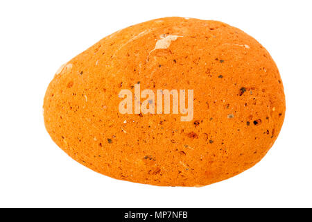Red clay sea pebble isolated on white background Stock Photo
