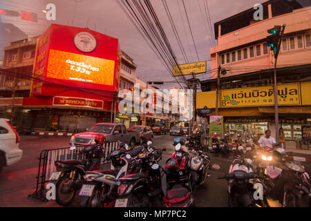 a road corner in the city of Surin in Isan in Thailand. Thailand, Isan, Surin, November, 2017 Stock Photo