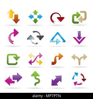 different kind of arrows icons - vector icon set Stock Vector