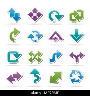 different kind of arrows icons - vector icon set Stock Vector