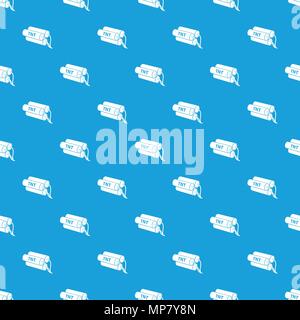 Tnt pattern vector seamless blue Stock Vector