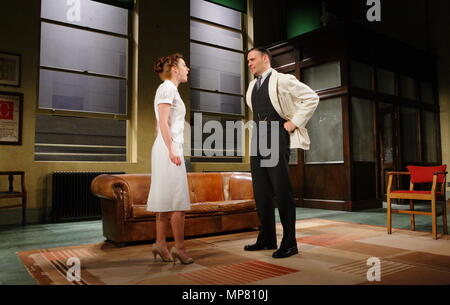 Actress Keeley Hawes is among the cast of  Rocket To The Moon, a 1938 play by Clifford Odets, directed by Angus Jackson at the Lyttelton, National Theatre, London England. 28 March 2011 Stock Photo