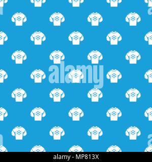 Sweater pattern vector seamless blue Stock Vector