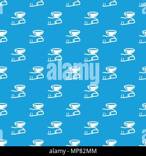 Contact lenses pattern vector seamless blue Stock Vector