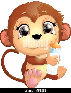 beautiful cute monkey Stock Vector