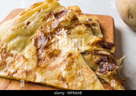 Circassian, Cherkes or Cerkes Borek with Potato called Velibah. Trditional Food. Stock Photo