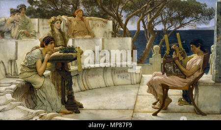 Alma-Tadema Lawrence - Sappho and Alcaeus 1 Stock Photo