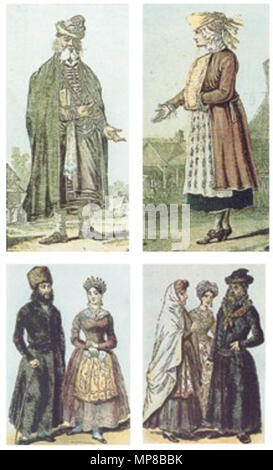 . English: Polish Jewish dress from the 17th and 18th centuries . 20 June 2005 (original upload date). The original uploader was Goodoldpolonius2 at English Wikipedia 719 Jewish dress in Poland 17th and 18th century Stock Photo