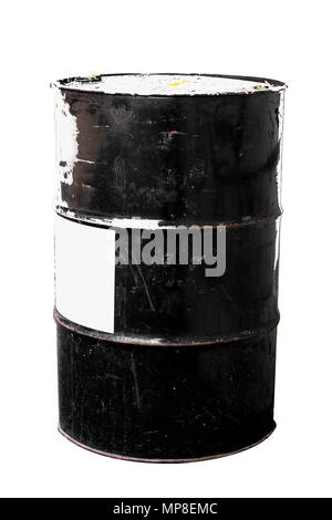 Oil tank to creative texture and pattern for design and decoration isolate on white background.Copy space.Clipping path Stock Photo