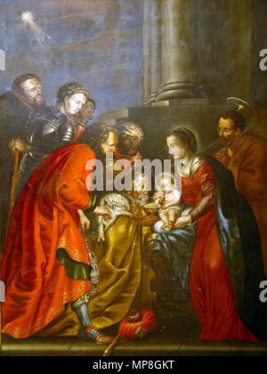 .  Español: Epifanía, óleo sobre lienzo, Camarín de la Virgen de los Remedios, Sonseca (Toledo) . 1706.   738 Jose jimenez angel-epifania-sonseca Stock Photo
