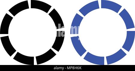 Circle rotation icon, isolated on white background Stock Vector