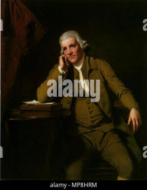 English: Jedediah Strutt .  English: Portrait of Jedediah Strutt, 1790 . circa 1790.   743 Joseph Wright of Derby Jedediah Strutt Stock Photo