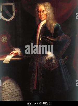 .  English: Viceroy Juan de Acuña, 2nd Marquis of Casa Fuerte (1658-1734) Español: Virrey Juan de Acuña . 18th century.   749 JuandeAcugna Stock Photo