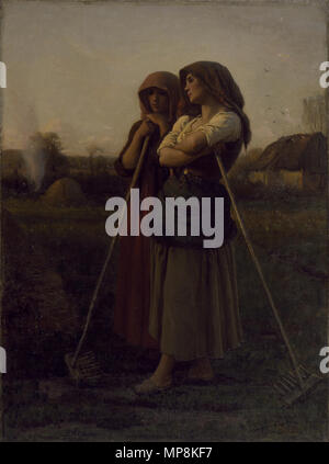 37.57 750 Jules Adolphe Aimé Louis Breton - The Close of Day - Walters 3757 (2) Stock Photo