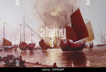 English: The iron steam ship 'Nemesis', commanded by