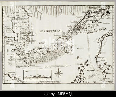 Kaart van Groenland uit dagboek van Hidde Dirks Kat Photo -