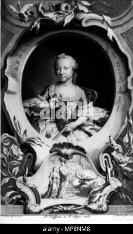 Deutsch: Karoline, Prinzessin von Oranien-Nassau-Dietz (1743 - 1787)   1754.   760 Karoline von Oranien-Nassau-Diez Stock Photo