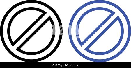 Restriction vector icon, isolated on white background Stock Vector