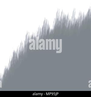 grey watercolor flat color fringed border background pattern, vector illustration Stock Vector
