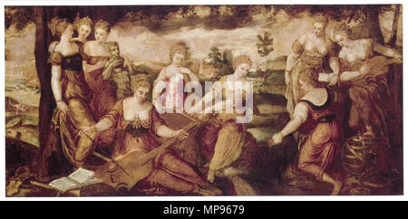 The Nine Muses  circa 1565-1605).   816 Lodewijk Toeput - The Nine Muses Stock Photo