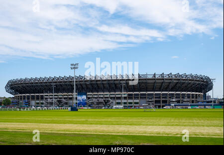 View of Murrayfield Stadium home of Scottish rugby union in Edinburgh, Scotland, United Kingdom, UK Stock Photo