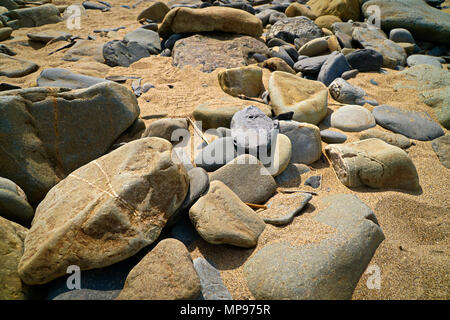 Beach - Pebbles In The Sand Stock Photo