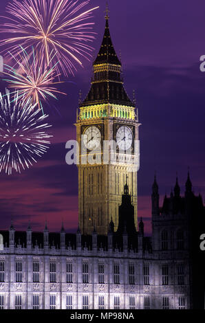 1988 HISTORICAL BIG BEN HOUSES OF PARLIAMENT LONDON ENGLAND UK Stock Photo