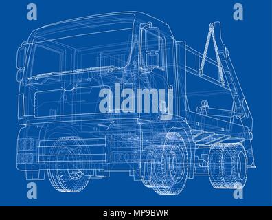 Garbage truck concept. Vector Stock Vector