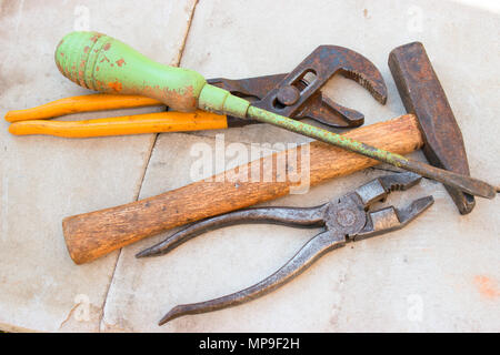Old rusty tools must be replaced with new ones.