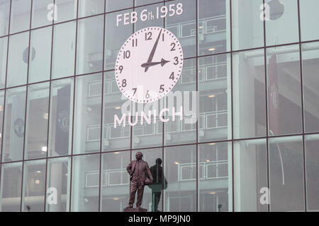 Old Trafford. Manchester United. Munich Air Disaster Memorial. Stock Photo