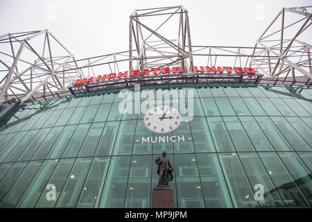 Old Trafford. Manchester United. Munich Air Disaster Memorial. Stock Photo