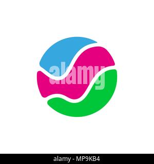 Abstract technology sphere logo. High quality vector template. Vector colorful sign. Logo for Business, Technology and Corporation. Stock Vector