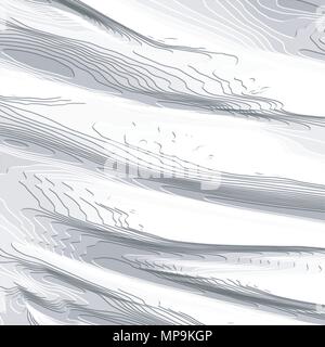 silver grey 3D wave structure background pattern, watercolor vector illustration Stock Vector