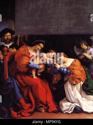 Mystic Marriage of Saint Catherine of Lorenzo Lotto Reinassance Palace ...