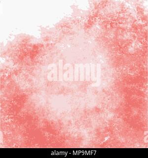 red and white watercolor hand drawn cloudscape background pattern, vector illustration Stock Vector