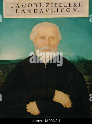 Deutsch: Der Humanist Jacob Ziegler (1470/1471-1549)   1544-49.   1272 Wolf Huber 005b Stock Photo