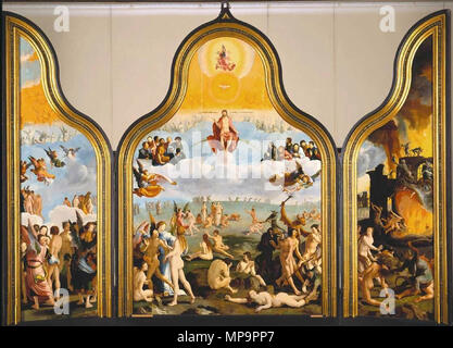 English: The Last Judgment   1527.   830 Lucas van Leyden - The Last Judgment - WGA12929 Stock Photo