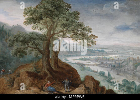 . German: Blick von Pöstlinberg auf die Stadt Linz mit einer Bäuerin und einem Wanderer auf einem Pfad im Vordergrund . 1590s (?).   Lucas van Valckenborch  (1535–1597)     Alternative names Lucas van Falckenburg, Lucas van Valckenborgh, Lucas van Valckenburg, Lucas van Valkenburg, Lucas van Walckenburg  Description Flemish painter and draughtsman  Date of birth/death 1535 or later 2 February 1597  Location of birth/death Leuven or Mechelen Frankfurt  Work location Mechelen (1560-1564), Antwerp, Linz, Aachen (1577), Frankfurt (1593-1597)  Authority control  : Q1339790 VIAF: 8186766 ISNI: 0000  Stock Photo