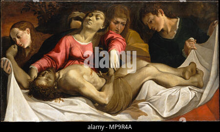 The lamentation over the dead Christ  circa 1582.   831 Ludovico Carracci The Lamentation Stock Photo