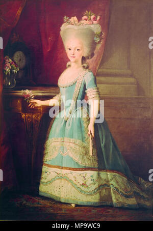 . Infanta Carlota Joaquina of Bourbon (1775-1830) . 18th century.   841 Maella - Infanta Carlota Joaquina Stock Photo