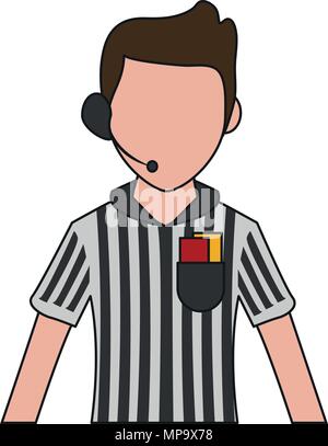 Soccer referee cartoon Stock Vector