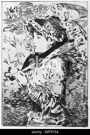 848 Édouard Manet - Jeanne - Le Printemps (Etching) Stock Photo