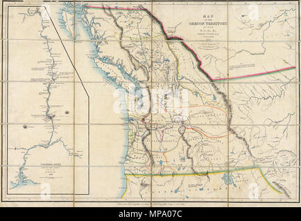 Map of the Oregon Territory 1841 by Wilkes, Charles, 1798-1877 Stock ...