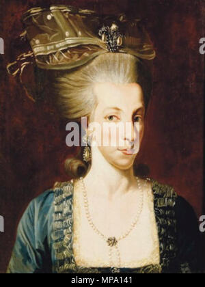 .  English: Portrait of Archduchess Maria Amalia of Austria (1746-1804) Wrong description: Portrait of Maria Carolina of Austria . circa 1775.   856 Maria Amalia of Austria, bust length Stock Photo